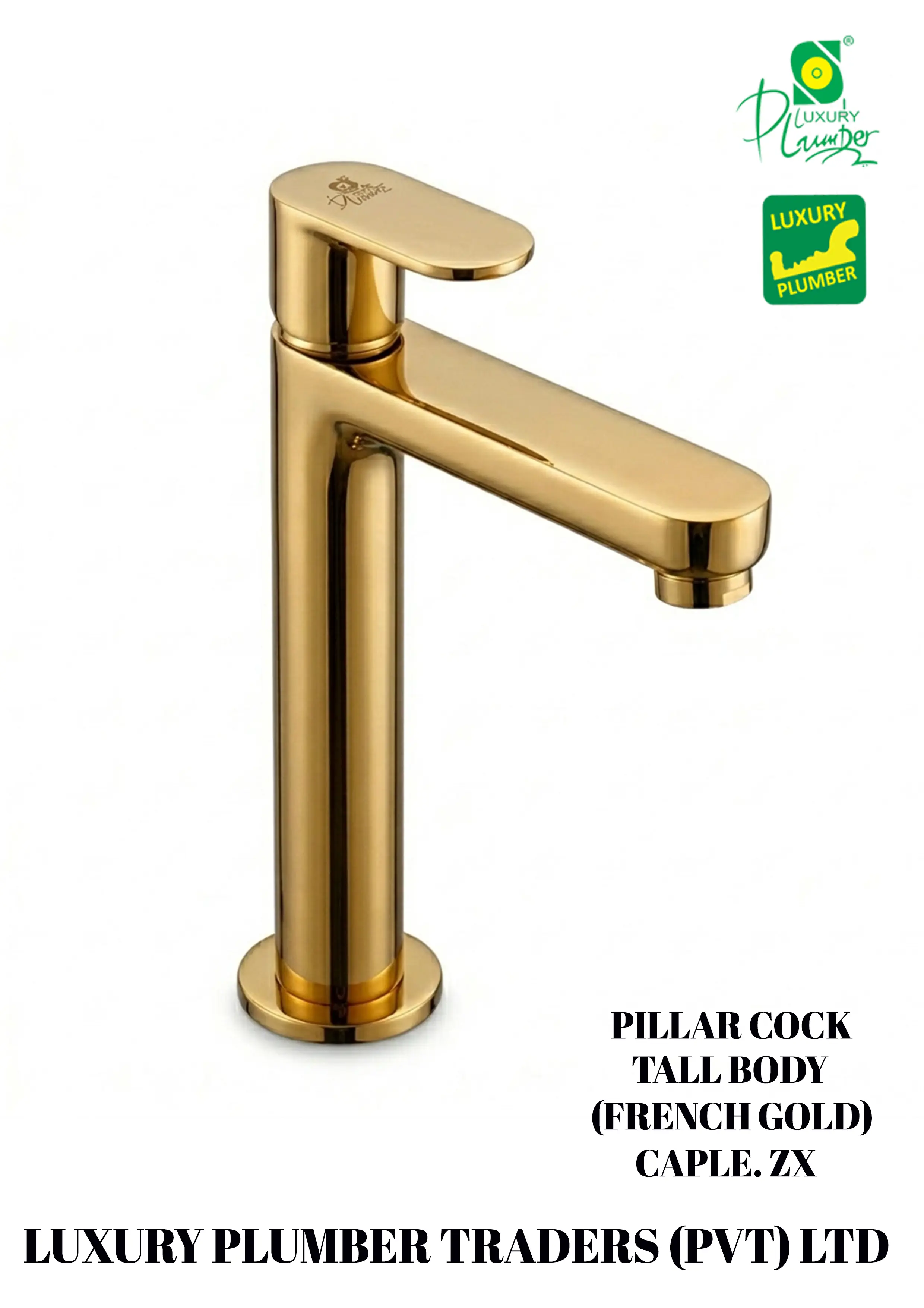 PILLAR COCK TALL BODY GOLD